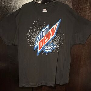 Mountain Dew White Out Black Graphic T-Shirt